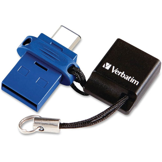 64GB Store 'n' Go Dual USB 3.0 Flash Drive for USB-C™ Devices - Blue