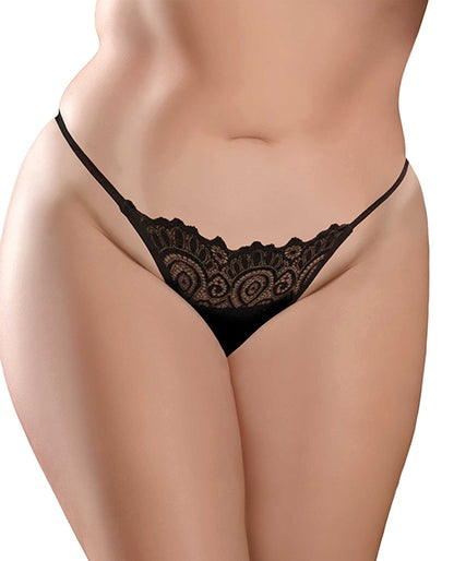 Hookup Panties Remote Lace Peek A Boo Black