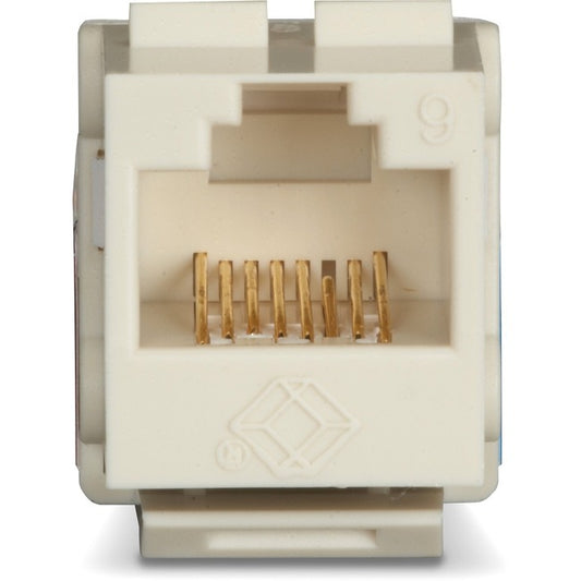 Black Box GigaTrue2 CAT6 Keystone Jack - Unshielded, 110 Punchdown Type, TAA, Office White