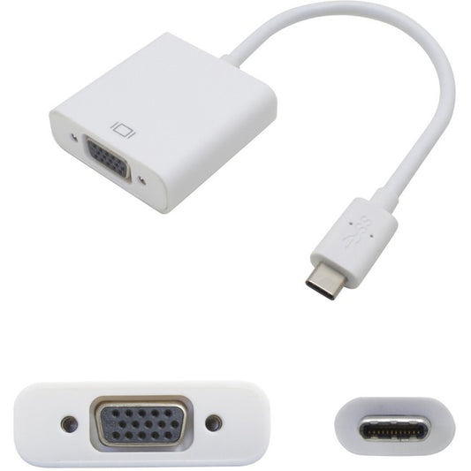 AddOn 9in USB 3.1 (C) Male to VGA Female White Video Adapter