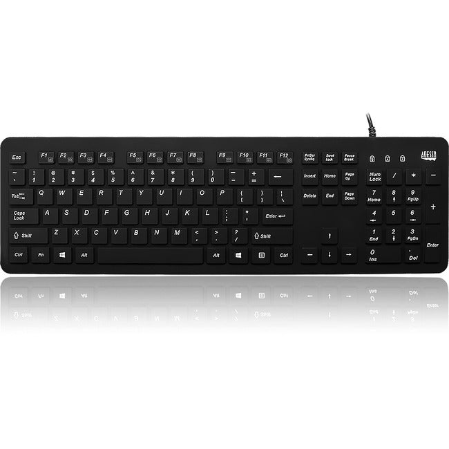Adesso AKB-235UB - Antimicrobial Waterproof Desktop Keyboard