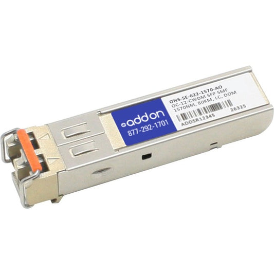 AddOn Cisco ONS-SE-622-1570 Compatible TAA compliant OC-12-CWDM SFP Transceiver (SMF, 1570nm, 80km, LC, DOM)