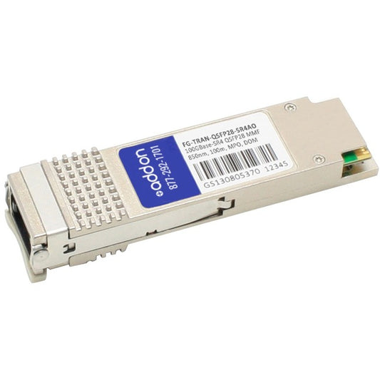 AddOn Fortinet FG-TRAN-QSFP28-SR4 Compatible 100GBase-SR QSFP28 Transceiver (MMF, 850nm, 100m, MPO, DOM)