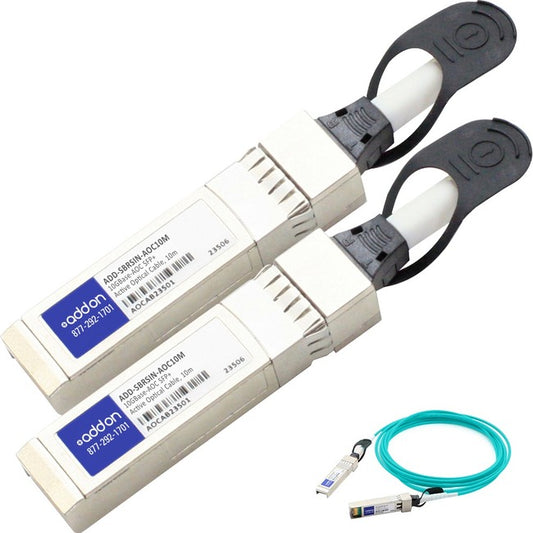 AddOn Brocade 10GE-SFPP-AOC-1001 to Intel E10GSFPSR Compatible TAA Compliant 10GBase-AOC SFP+ to SFP+ Active Optical Cable (850nm, MMF, 10m)